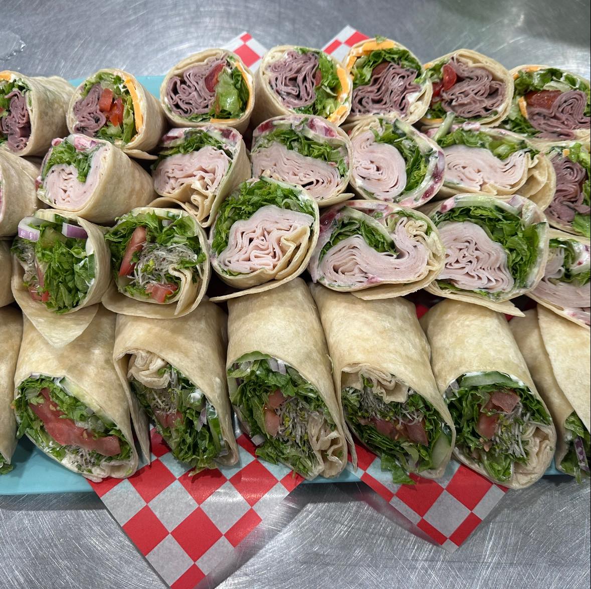 Fresh deli wraps platter
