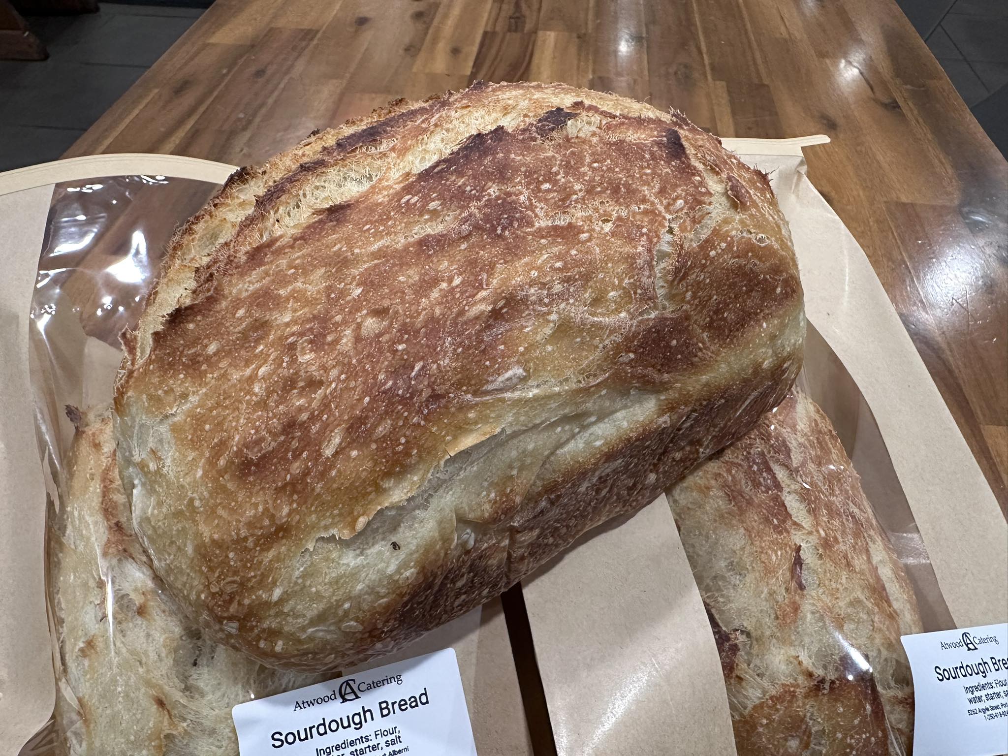 Atwood Catering sourdough bread loaf